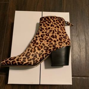 Dolce Vita Coltyn Leopard Booties with calf hair